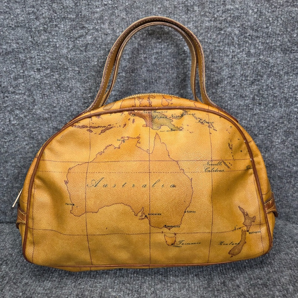 Alviero Martini 1A Classe Geo map print leather Boston‎ bag Australia